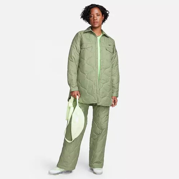 NWT Womens XL Nike Sportswear Women's Essentials Quilted Trench Coat Jacket - Picture 1 of 13